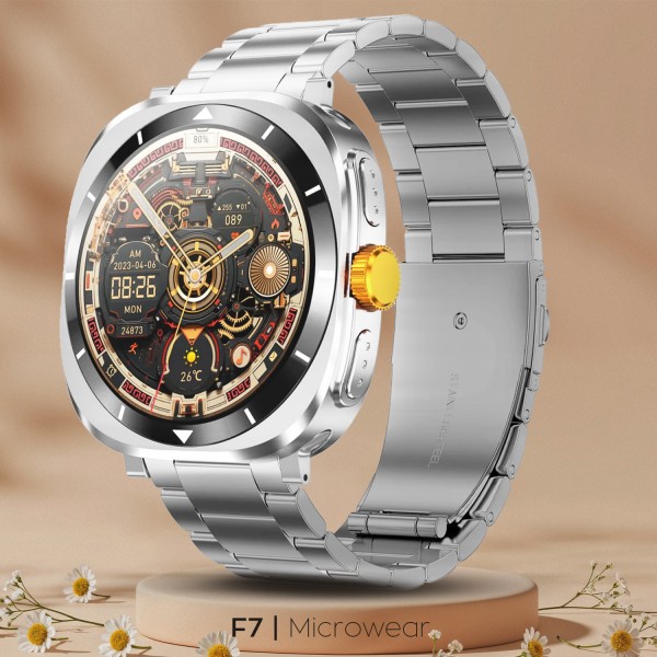 Smartwatch Microwear F7 - Silver Steel
