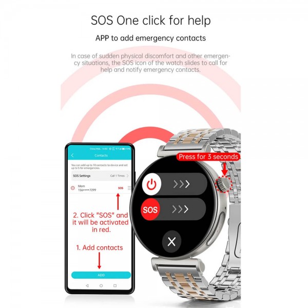 Smartwatch Microwear JA02 - Gold