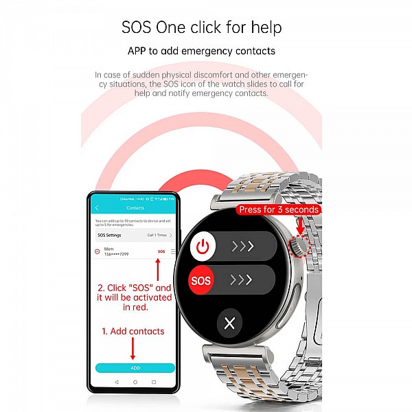 Smartwatch Microwear JA02 - Silver 