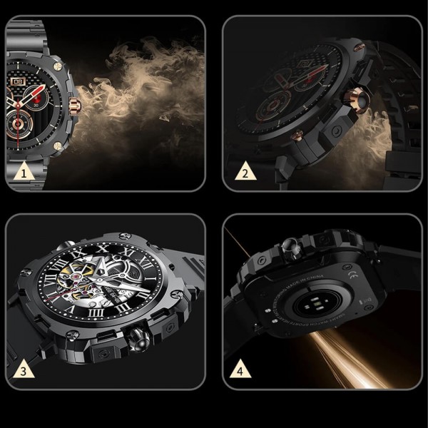 Smartwatch Microwear AK71 - Black  Steel