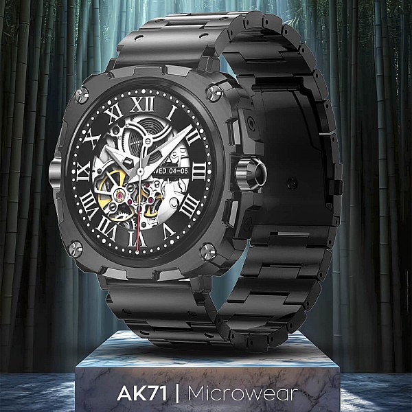 Smartwatch Microwear AK71 - Black Steel Smartwatch Microwear AK71 - Black Steel