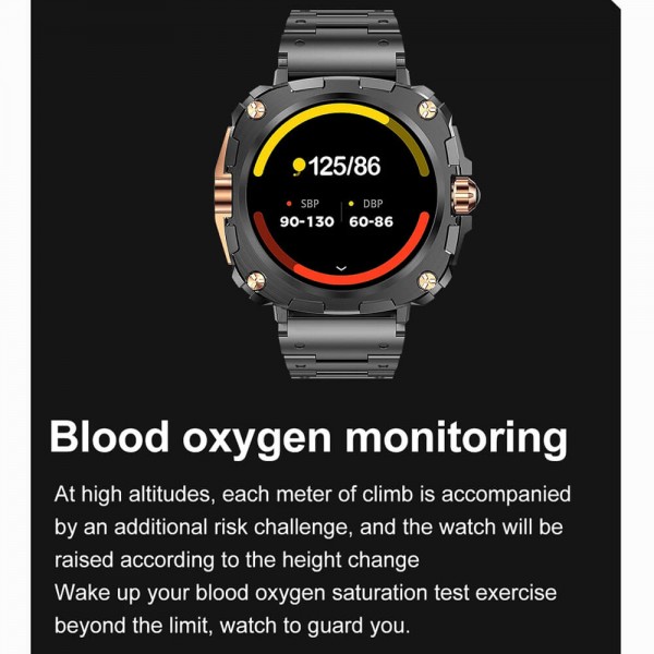 Smartwatch Microwear AK71 - Black  Steel