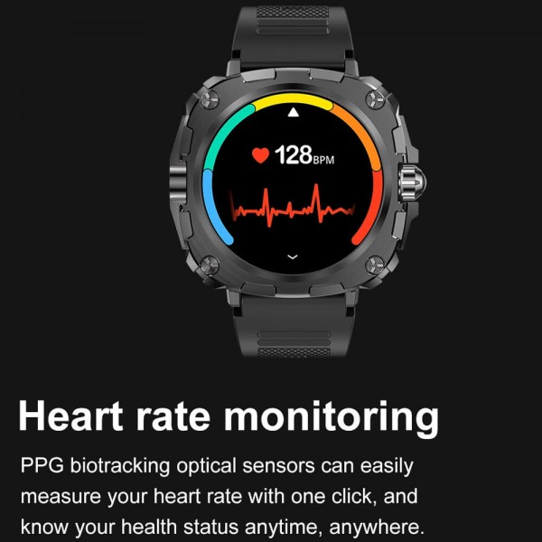 Smartwatch Microwear AK71 - Black  Steel