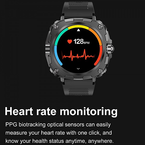 Smartwatch Microwear AK71 - Black  Steel