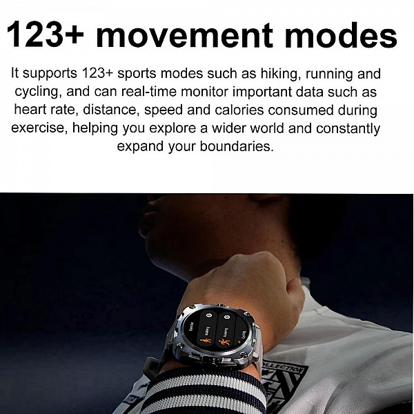 Smartwatch Microwear AK71 - Black  Silicone