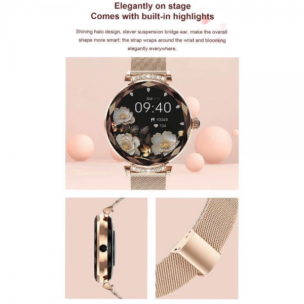 Smartwatch Microwear NX7 Pro  - Gold Steel
