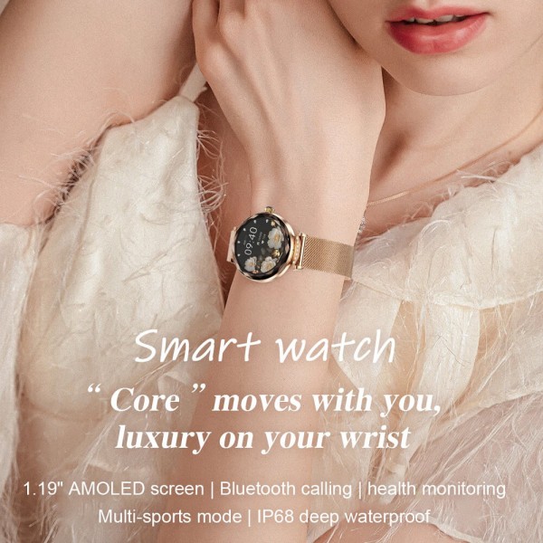Smartwatch Microwear NX7 Pro  - Gold Steel