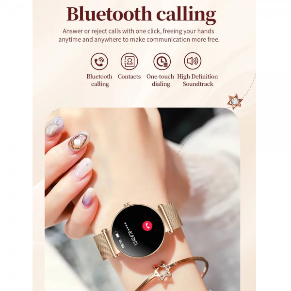 Smartwatch Microwear NX7 Pro  - Gold Steel