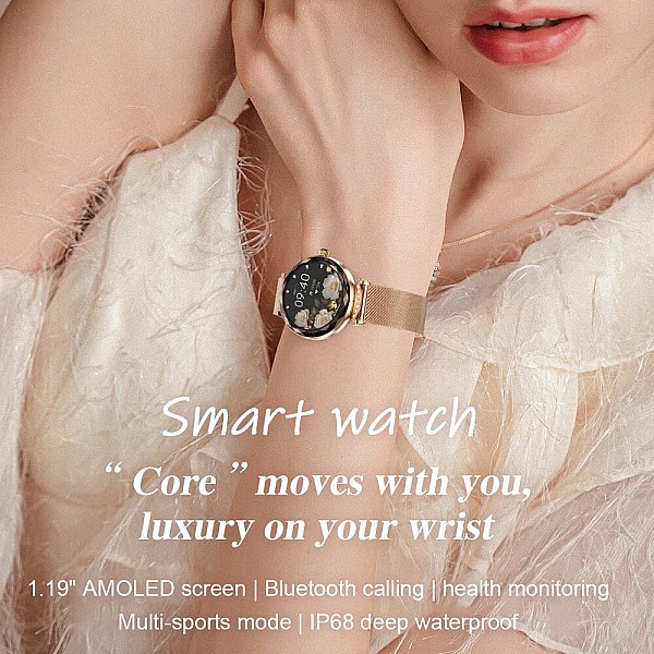 Smartwatch Microwear NX7 Pro  - Gold Steel