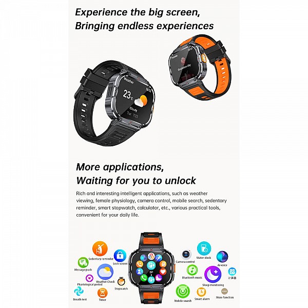Smartwatch Microwear NX23 - Orange Black Smartwatch Microwear NX23 - Orange Black