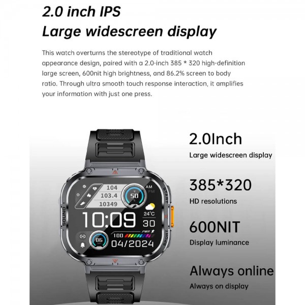 Smartwatch Microwear NX23 - Orange Black