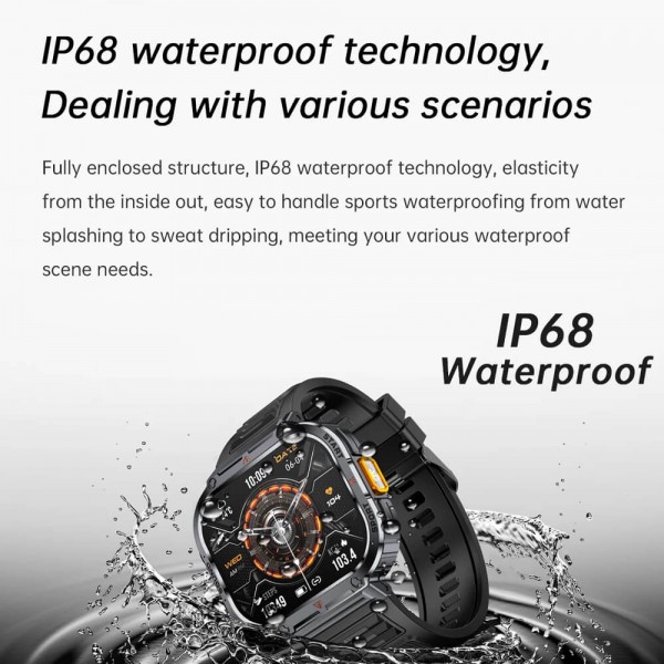 Smartwatch Microwear NX23 - Orange Black