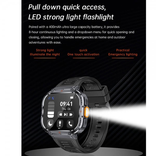 Smartwatch Microwear NX23 - Orange Black
