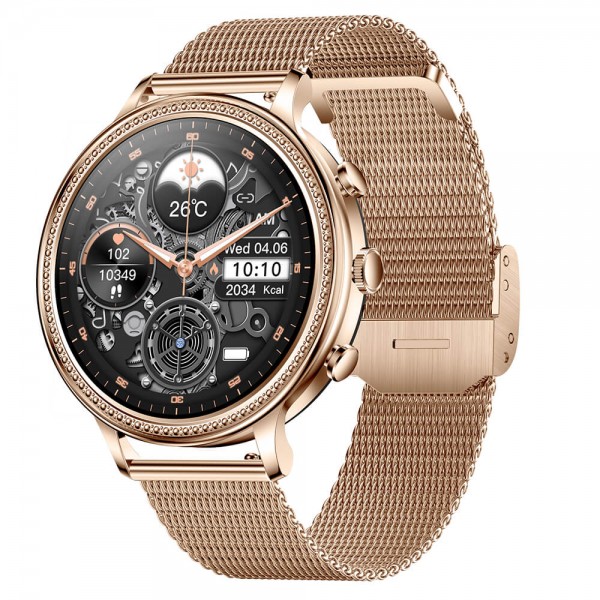Smartwatch Microwear V60 - Gold Steel