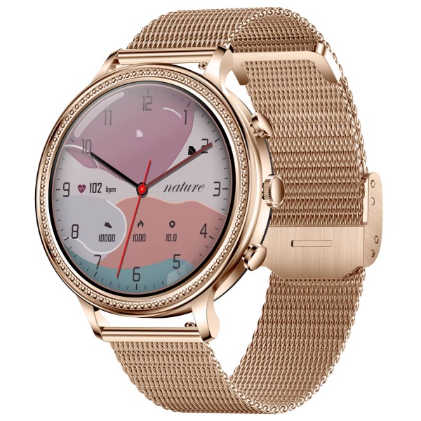 Smartwatch Microwear V60 - Gold Steel