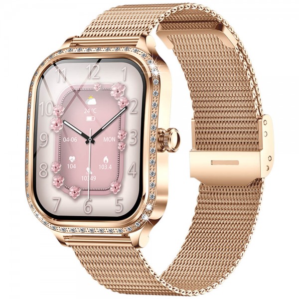 Smartwatch Microwear MK88 - Gold Steel