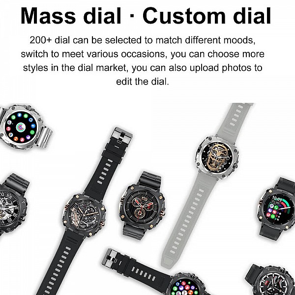 Smartwatch Microwear AK71 - Black  Gold Steel