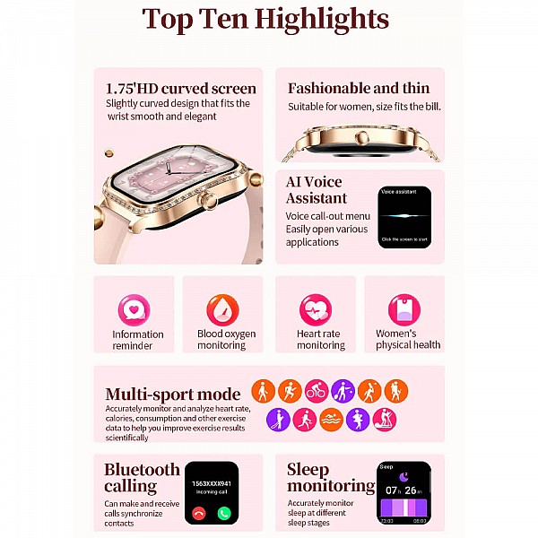 Smartwatch Microwear MK88 - Pink Smartwatch Microwear MK88 - Pink