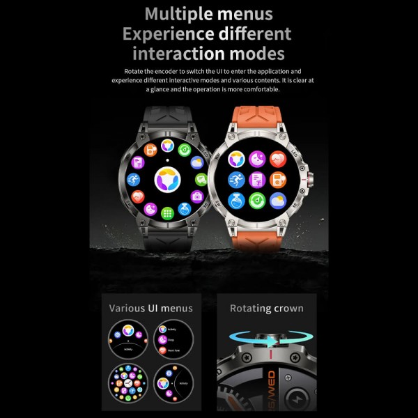 Smartwatch Microwear KC89 - Black