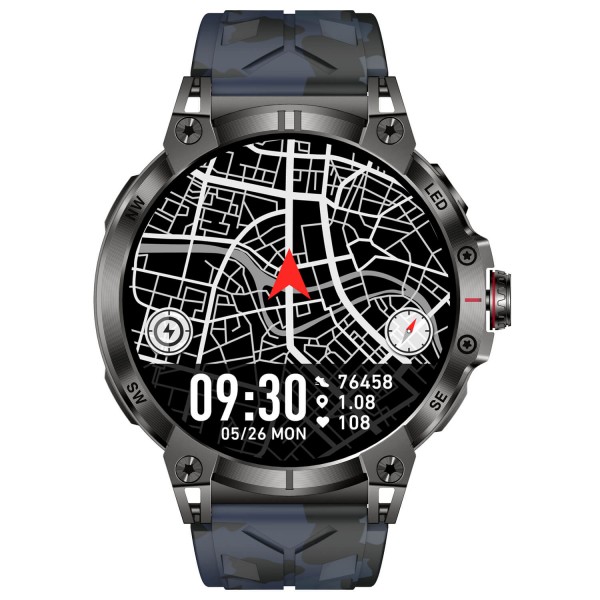 Smartwatch Microwear KC89 - Black camo