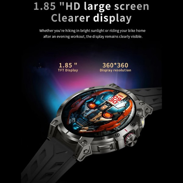 Smartwatch Microwear KC89 - Orange camo