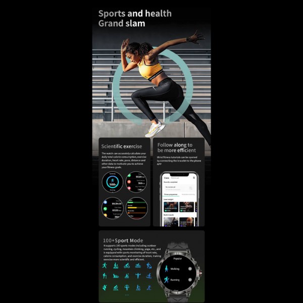 Smartwatch Microwear KC89 - Orange 