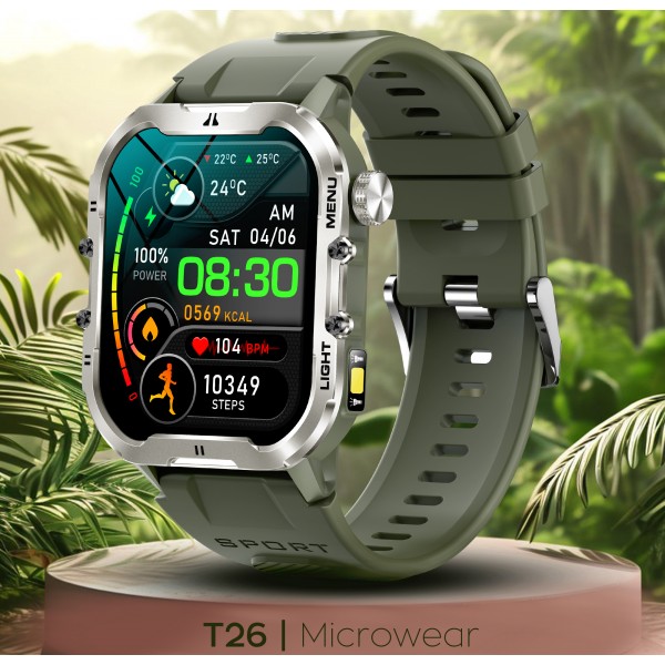 Smartwatch Microwear T26 - Green