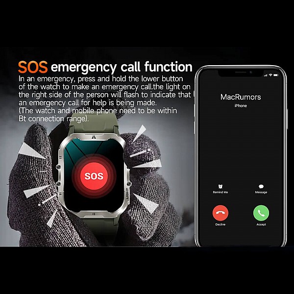 Smartwatch Microwear T26 - Green