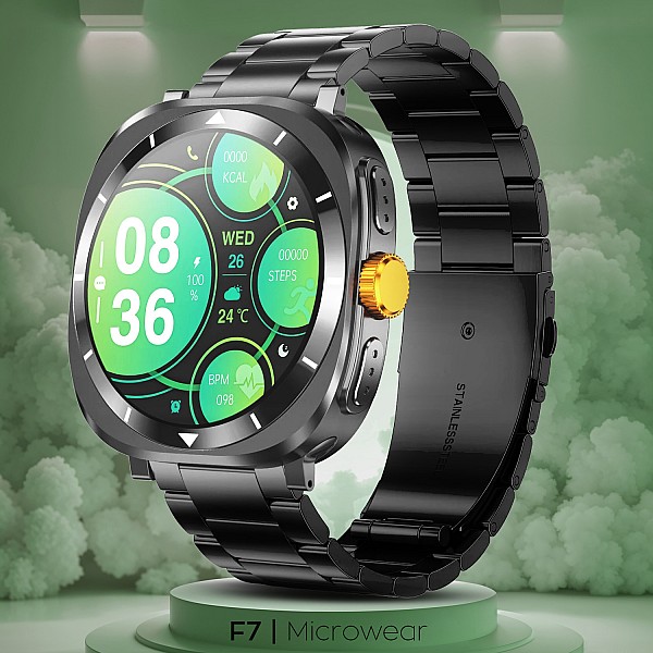 Smartwatch Microwear F7 - Black  Steel