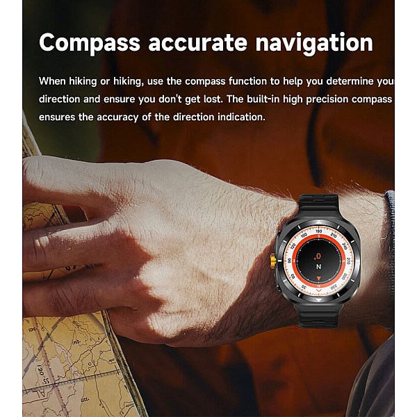 Smartwatch Microwear F7 - Black  Steel