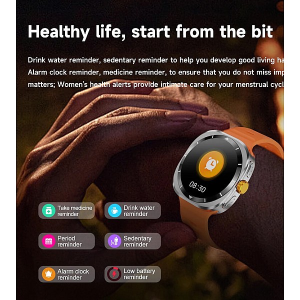 Smartwatch Microwear F7 - Black  Steel