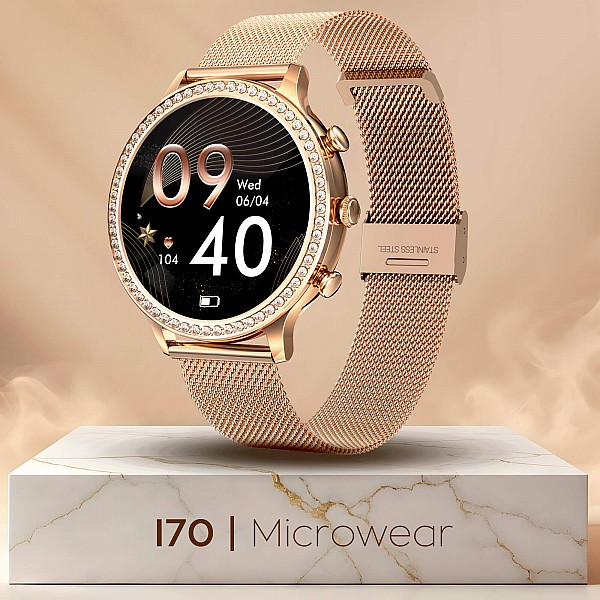 Smartwatch Microwear I70 - Gold Steel Smartwatch Microwear I70 - Gold Steel
