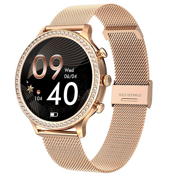 Smartwatch Microwear I70 - Gold Steel