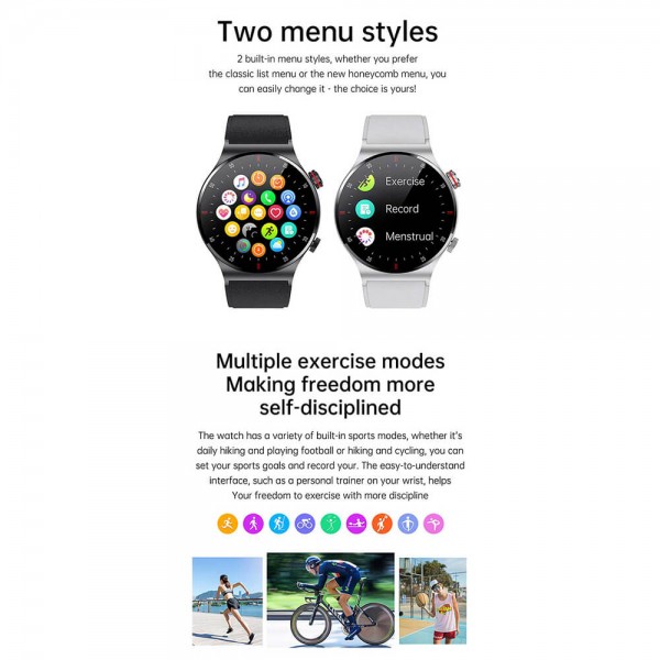 Smartwatch Microwear QW33 - Steel Silver