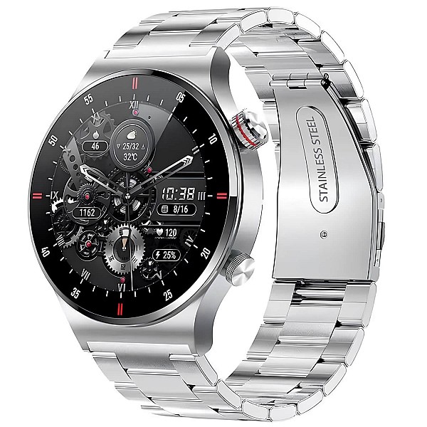 Smartwatch Microwear QW33 - Steel Silver