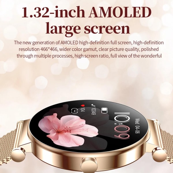 Smartwatch Microwear Y16 - Gold Steel