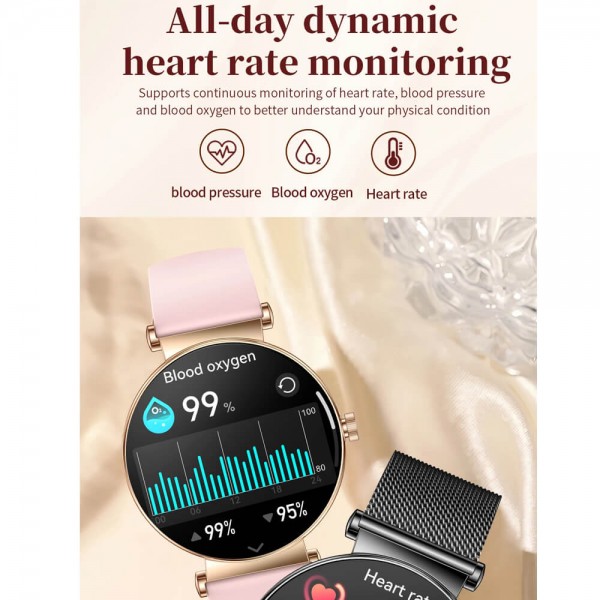 Smartwatch Microwear Y16 - Gold Steel