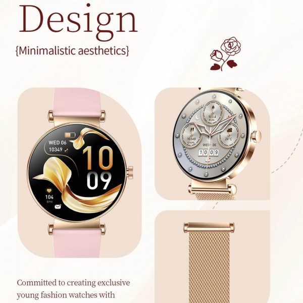 Smartwatch Microwear Y16 - Gold Steel