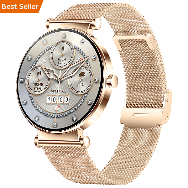 Smartwatch Microwear Y16 - Gold Steel