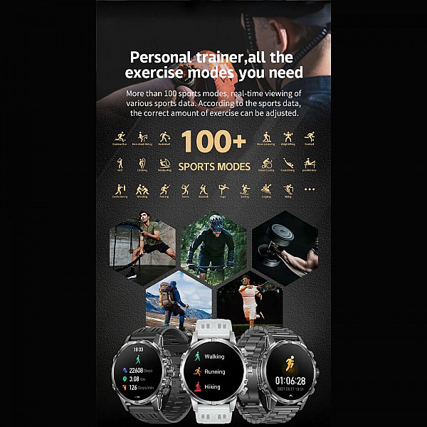 Smartwatch Microwear CF53 - Black Steel