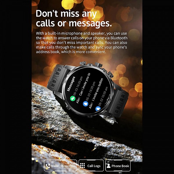 Smartwatch Microwear CF53 - Black Steel
