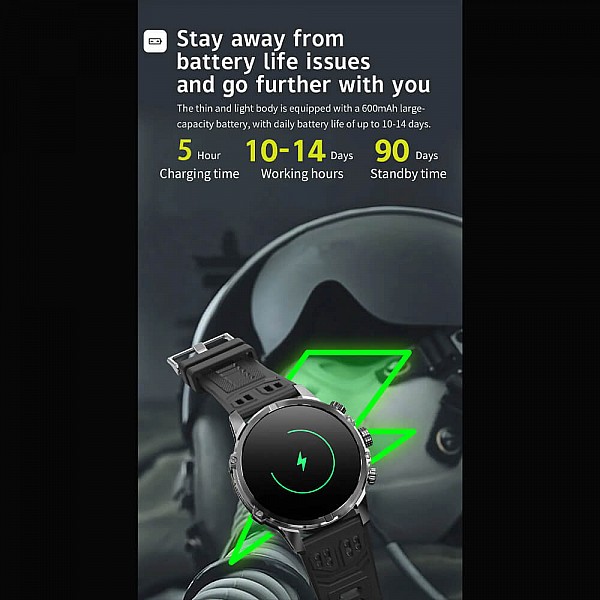 Smartwatch Microwear CF53 - Black Steel