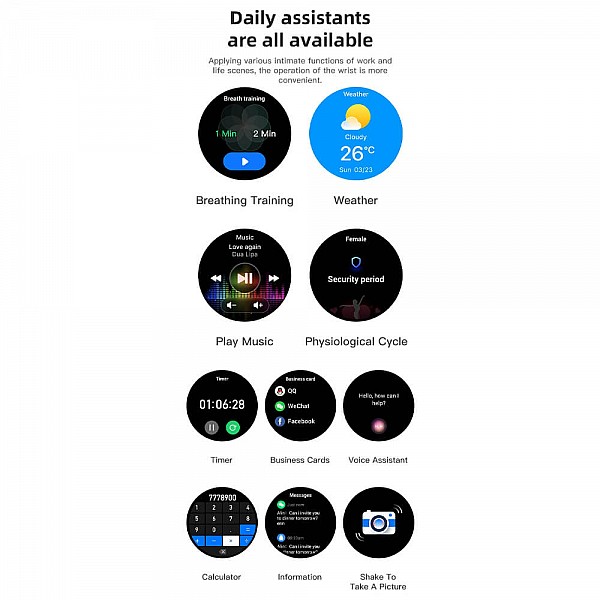 Smartwatch Microwear S350 - Grey Silicone