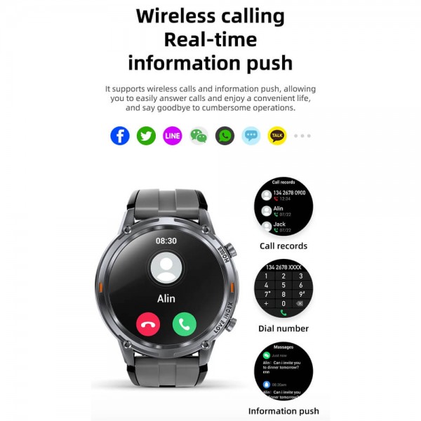 Smartwatch Microwear S350 - Grey Silicone