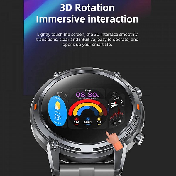 Smartwatch Microwear S350 - Grey Silicone