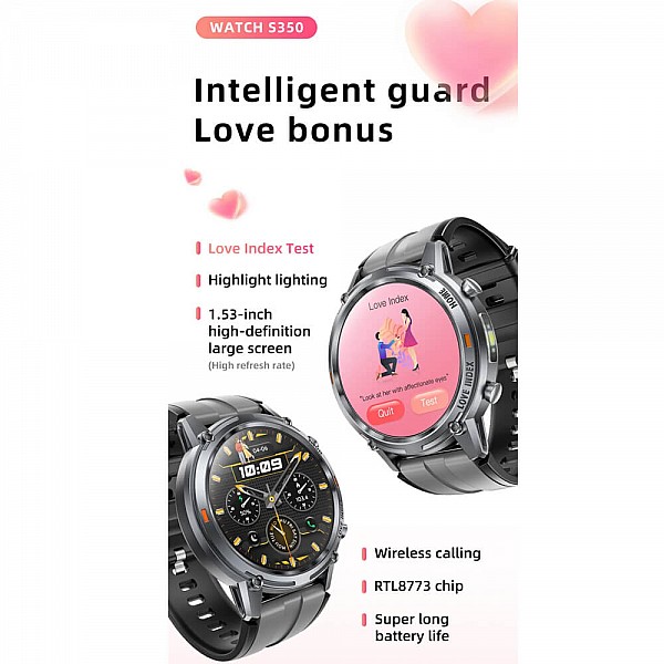 Smartwatch Microwear S350 - Grey Silicone