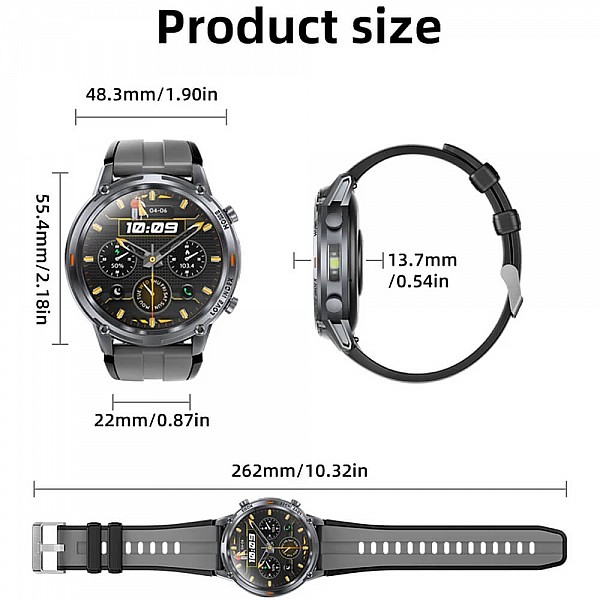 Smartwatch Microwear S350 - Grey Silicone