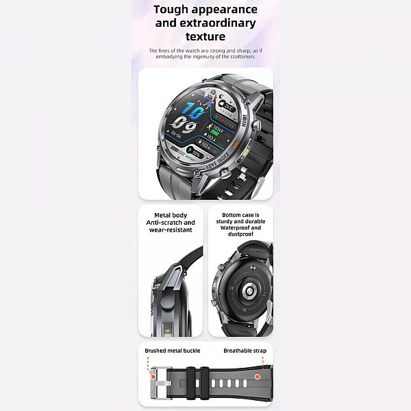 Smartwatch Microwear S350 - Grey Silicone