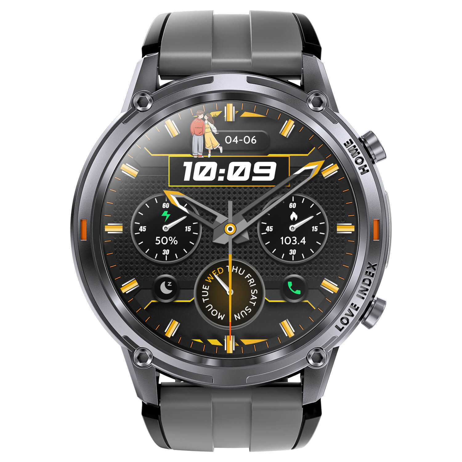 Smartwatch Microwear S350 - Grey Silicone