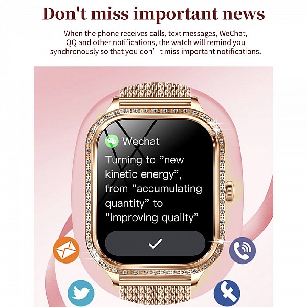 Smartwatch Microwear MK88 - Gold Steel